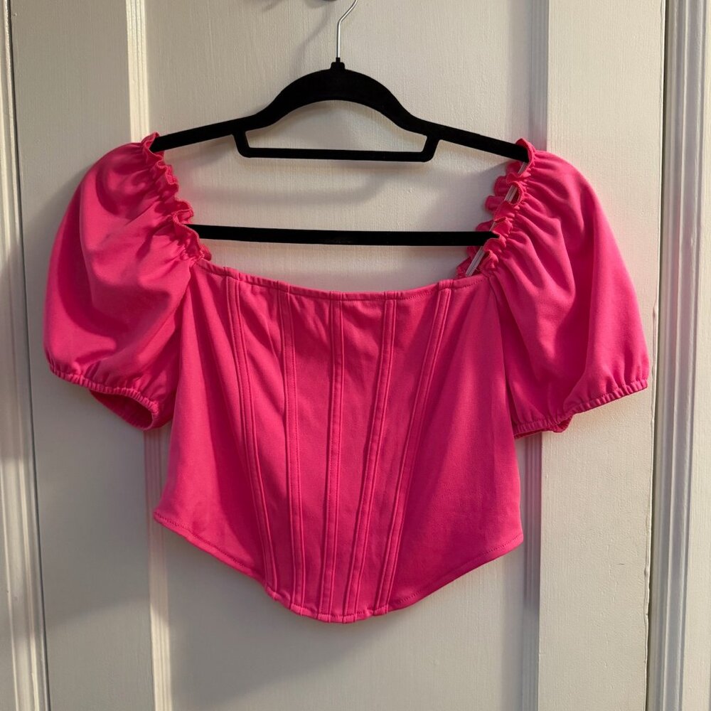 Hot pink crop top size M